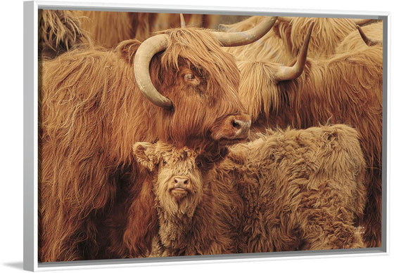 “Highland Cow Under Cover Sepia“, Nathan Larson