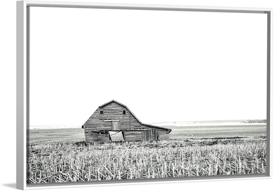 “Leaning Barn BW“, Nathan Larson