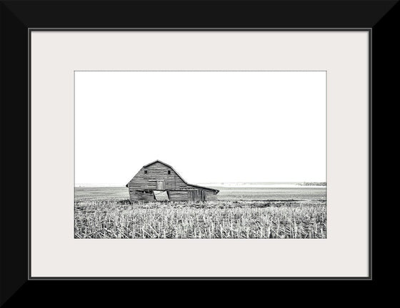 “Leaning Barn BW“, Nathan Larson