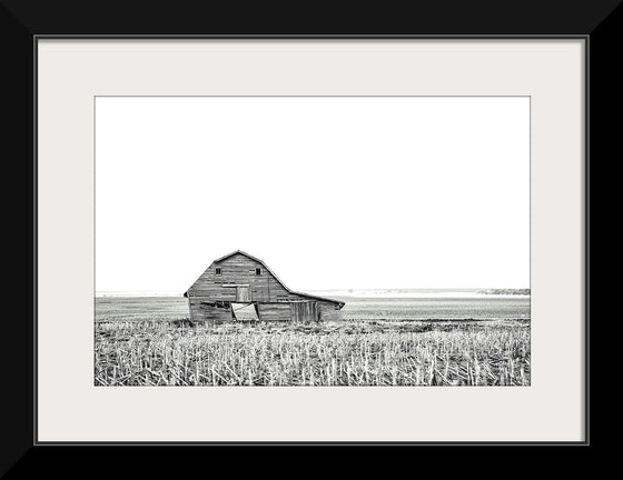 “Leaning Barn BW“, Nathan Larson