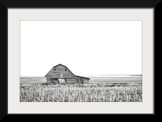 “Leaning Barn BW“, Nathan Larson