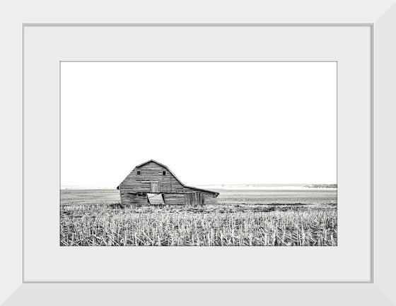 “Leaning Barn BW“, Nathan Larson