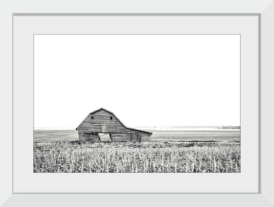 “Leaning Barn BW“, Nathan Larson