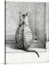 "Sitting cat, from behind", Jean Bernard