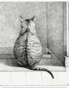 "Sitting cat, from behind", Jean Bernard