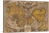 “Noua, et integra uniuersi orbis descriptio (1531)” is a stunning print that transports you back to the age of exploration. This meticulously reproduced map showcases the world as it was perceived over five centuries ago, with beautifully rendered continents and intricate designs. The map features two large hemispheres depicting Europe, Africa, Asia, and parts of America.