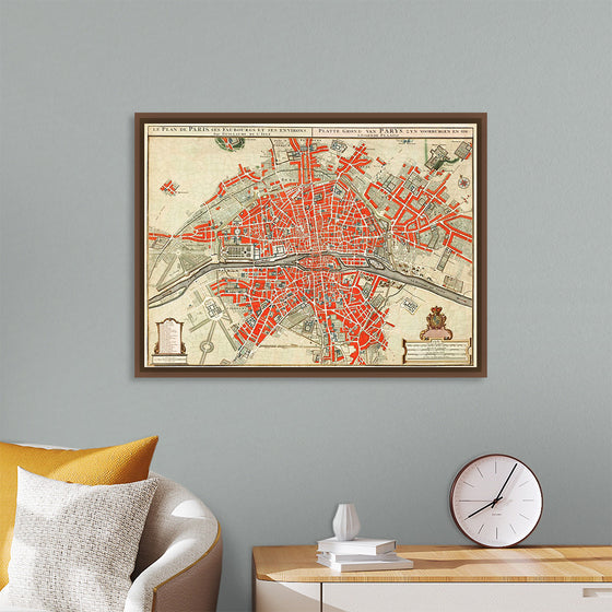 "Plattegrond van Parijs (ca. 1721–1774)", Guillaume Delisle