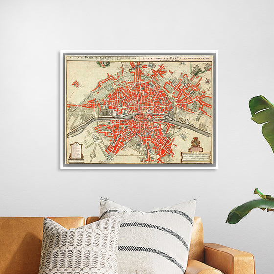 "Plattegrond van Parijs (ca. 1721–1774)", Guillaume Delisle