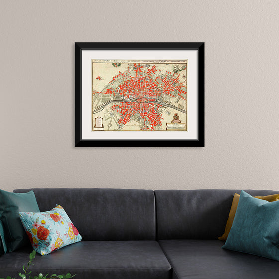 "Plattegrond van Parijs (ca. 1721–1774)", Guillaume Delisle