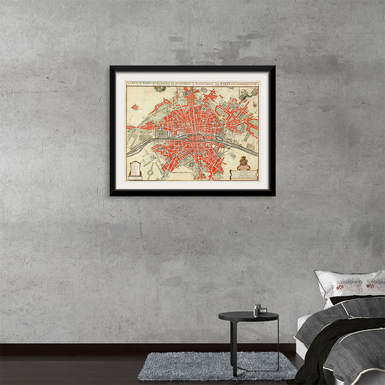 "Plattegrond van Parijs (ca. 1721–1774)", Guillaume Delisle