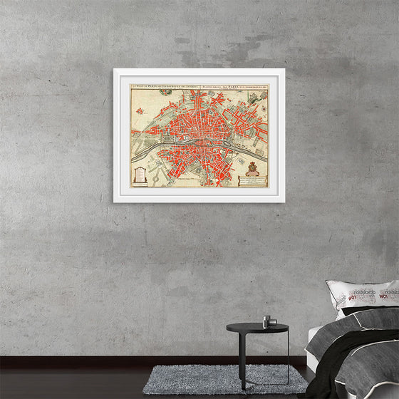 "Plattegrond van Parijs (ca. 1721–1774)", Guillaume Delisle