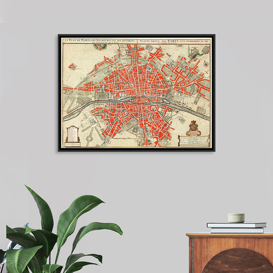 "Plattegrond van Parijs (ca. 1721–1774)", Guillaume Delisle