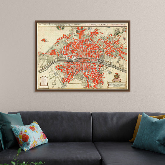 "Plattegrond van Parijs (ca. 1721–1774)", Guillaume Delisle