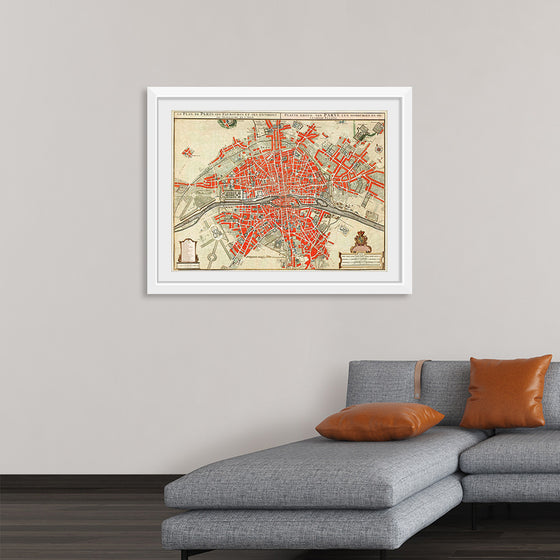 "Plattegrond van Parijs (ca. 1721–1774)", Guillaume Delisle