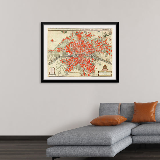 "Plattegrond van Parijs (ca. 1721–1774)", Guillaume Delisle