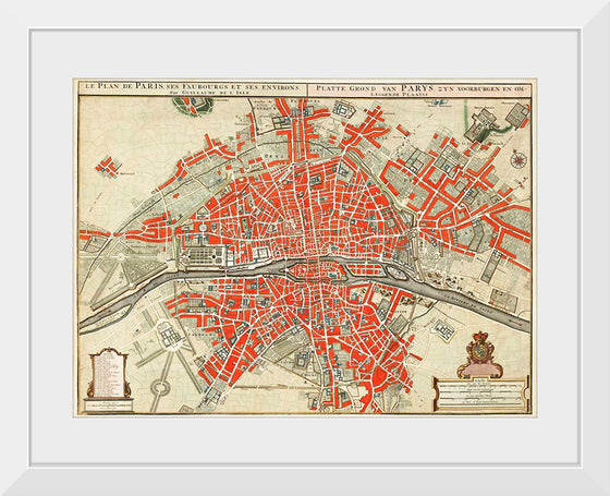 "Plattegrond van Parijs (ca. 1721–1774)", Guillaume Delisle