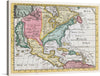 “Kaart van Noord-Amerika (1735)” is a stunning and detailed map of North America created by J. Ratelband & Co. in the 18th century.