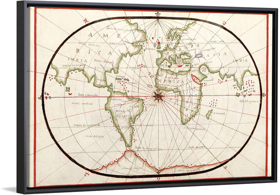 "Portolan atlas of the Mediterranean Sea, western Europe, and the northwest coast of Africa: World (ca. 1590)",  Joan Oliva