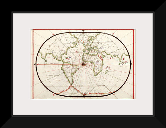 "Portolan atlas of the Mediterranean Sea, western Europe, and the northwest coast of Africa: World (ca. 1590)",  Joan Oliva