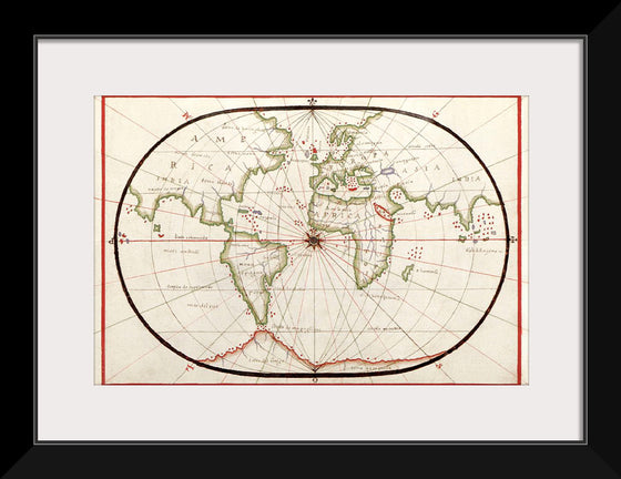 "Portolan atlas of the Mediterranean Sea, western Europe, and the northwest coast of Africa: World (ca. 1590)",  Joan Oliva