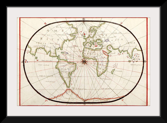 "Portolan atlas of the Mediterranean Sea, western Europe, and the northwest coast of Africa: World (ca. 1590)",  Joan Oliva