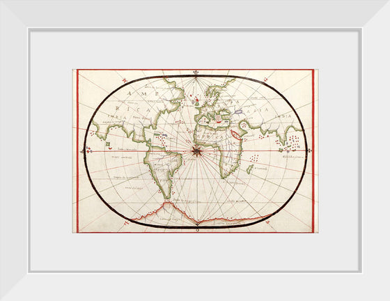 "Portolan atlas of the Mediterranean Sea, western Europe, and the northwest coast of Africa: World (ca. 1590)",  Joan Oliva