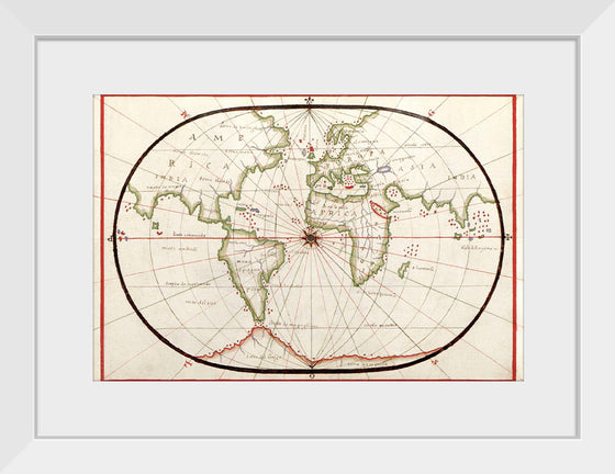 "Portolan atlas of the Mediterranean Sea, western Europe, and the northwest coast of Africa: World (ca. 1590)",  Joan Oliva