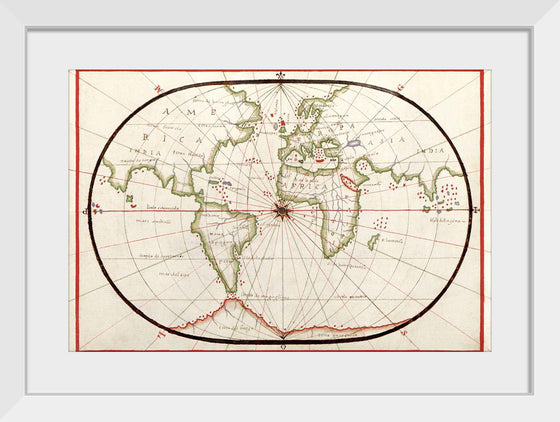 "Portolan atlas of the Mediterranean Sea, western Europe, and the northwest coast of Africa: World (ca. 1590)",  Joan Oliva