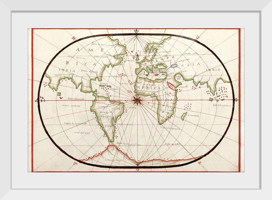 "Portolan atlas of the Mediterranean Sea, western Europe, and the northwest coast of Africa: World (ca. 1590)",  Joan Oliva