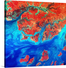  Immerse yourself in the mesmerizing beauty of “Guinea-Bissau, a small country in West Africa” by NASA. This exquisite print captures the vibrant and dynamic essence of this West African gem, as seen from space.