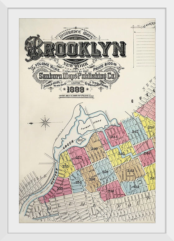 "Sanborn Fire Insurance Map from Brooklyn, Kings County, New York (1888)", Sanborn Map Company