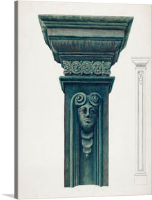  “Cast Iron Pillar (1935–1942)” by Vera Van Voris is a beautiful print that would make a great addition to any art collection. The print features a detailed illustration of a cast iron pillar with a green patina finish. 
