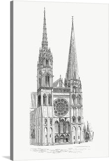  “Cathedral of Chartres (1862): A Timeless Treasure” captures the timeless beauty of the iconic Chartres Cathedral—a French Gothic masterpiece that stands as a testament to faith and artistry. With soaring spires, intricate stained glass windows, and exquisite sculptures, this print transports you to a realm where history and architecture converge.