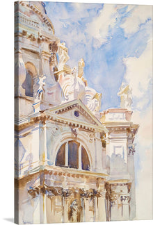  Immerse yourself in the serene beauty of this exquisite watercolor painting, now available as a print. This piece captures the architectural elegance of a grand edifice, where light and shadow dance across the intricate facades and statues. The sky, painted with soft hues of blue and white, adds a touch of ethereal grace. Every brushstroke reveals the artist’s mastery, inviting viewers into a world where art and architecture intertwine. 