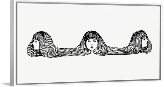 "Three girl heads from Songs For Little People(1896)",  H. Stratton