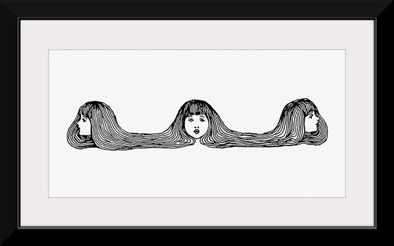 "Three girl heads from Songs For Little People(1896)",  H. Stratton