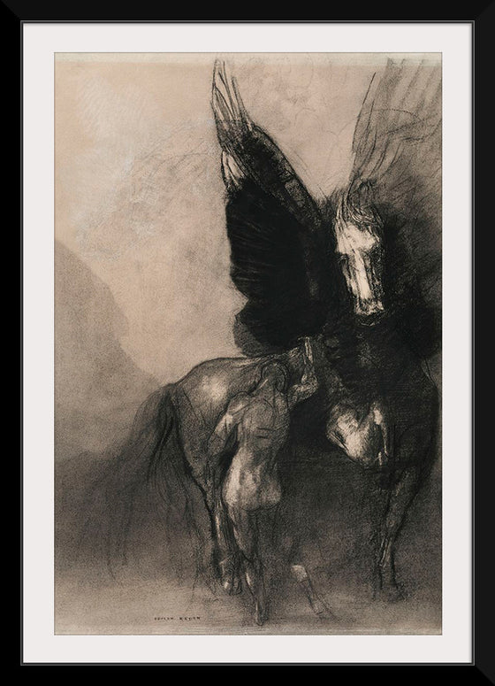 "Pegasus and Bellerophon (1888)", Odilon Redon