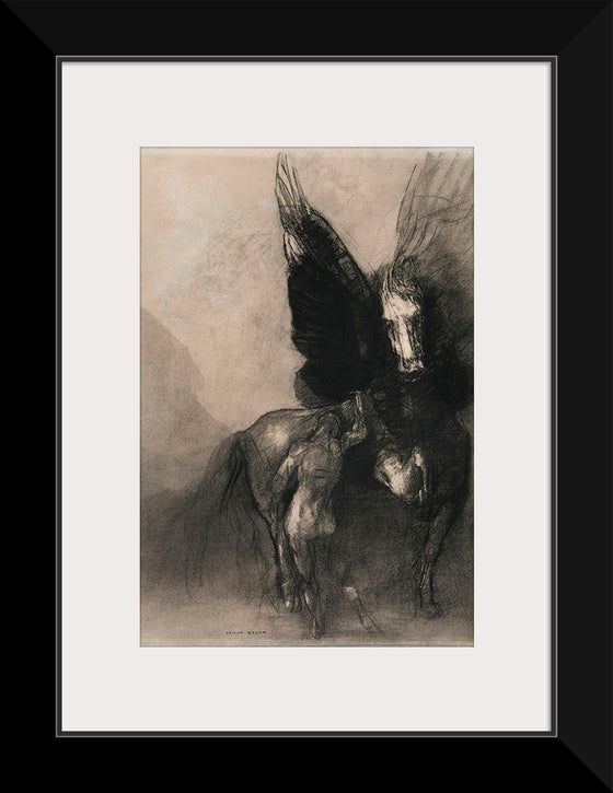 "Pegasus and Bellerophon (1888)", Odilon Redon