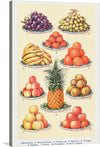 The vintage illustration from Mrs. Beeton's Book of Household Management is a charming and whimsical depiction of different types of dessert fruit. It is a perfect example of Art Nouveau, a movement that emerged in Europe in the late 19th century.