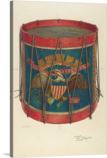  Wayne White’s Civil War Drum is a beautiful watercolor, graphite, and colored pencil illustration that captures the essence of the American Civil War. The painting depicts a drum that was used during the war, with intricate details and patterns that are characteristic of the era. 