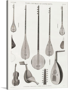  mmerse yourself in the intricate details and elegant designs of this exclusive print, showcasing a collection of classical string instruments. Each instrument is rendered with exquisite detail, capturing the essence of musical artistry and craftsmanship. This artwork, a blend of history and art, is a perfect addition to adorn the walls of musicians, art enthusiasts, and collectors alike.&nbsp;