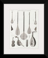 "Vintage Illustration of Antique Oriental Musical Instruments Published in 1809-1828", Edme-Francois Jomard