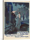 Immerse yourself in the captivating drama of Gismonda, an opera by Henry Février, with this stunning poster from its Paris premiere in 1919. This vibrant lithograph, created by the renowned French artist Georges Rochegrosse, captures the essence of the opera's passionate and tragic tale.