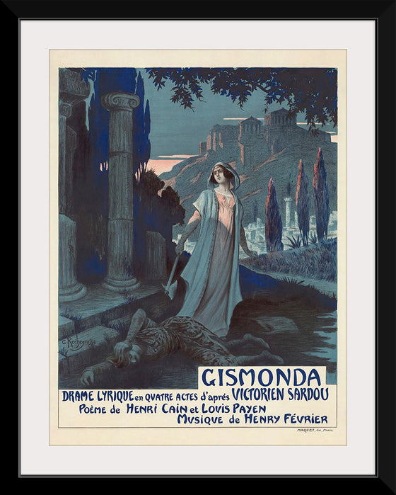 "Poster for the Paris première of Gismonda", Henry Février