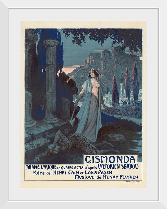 "Poster for the Paris première of Gismonda", Henry Février