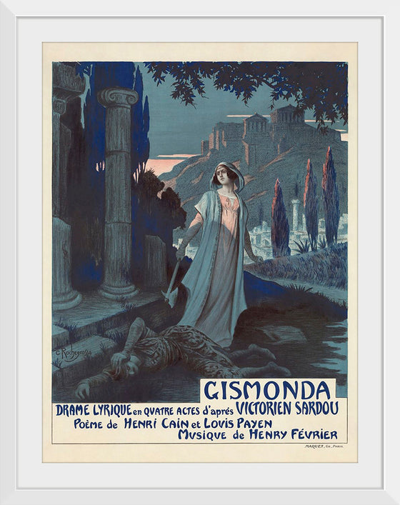 "Poster for the Paris première of Gismonda", Henry Février