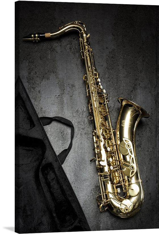 “Saxophone, Jazz Musical” invites you to step into the smoky ambiance of a dimly lit jazz club. This print captures the soulful essence of the saxophone—the heartbeat of jazz. The instrument gleams in golden hues, its curves and keys etched with precision. 