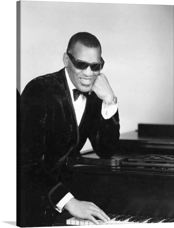 “Ray Charles” is not just a print, but a tribute to a musical genius. This artwork captures the essence of Ray Charles, a man whose immense talent and incredible legacy have left an indelible mark on the world of music. The print showcases classic moments from his live performances and studio recordings, each one an homage to his immense talent. 