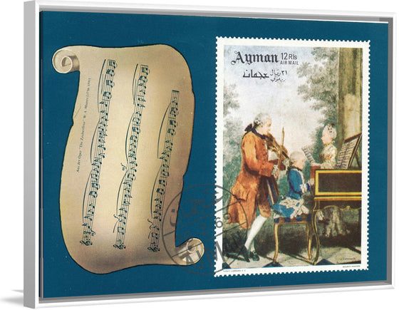 "Stamp of Ajman - Wolfgang Amadeus Mozart (1969)"