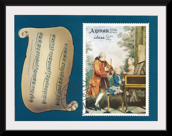 "Stamp of Ajman - Wolfgang Amadeus Mozart (1969)"